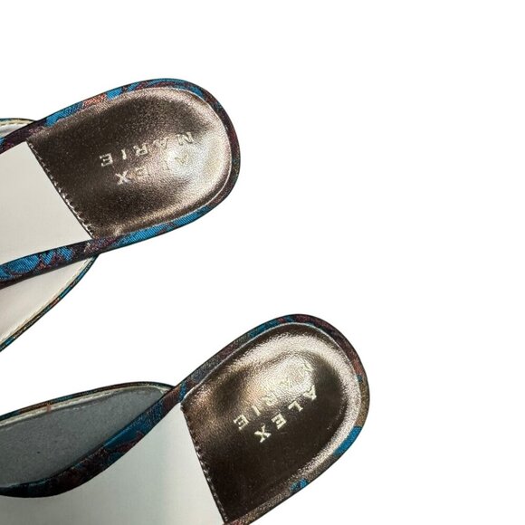 Alex Marie Metallic Floral Brocade Pointed Toe Mules | Size 9M NWT - Picture 9 of 14